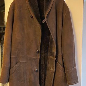 Chocolate Brown Shearling Coat